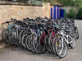 Bikes ready for transport
